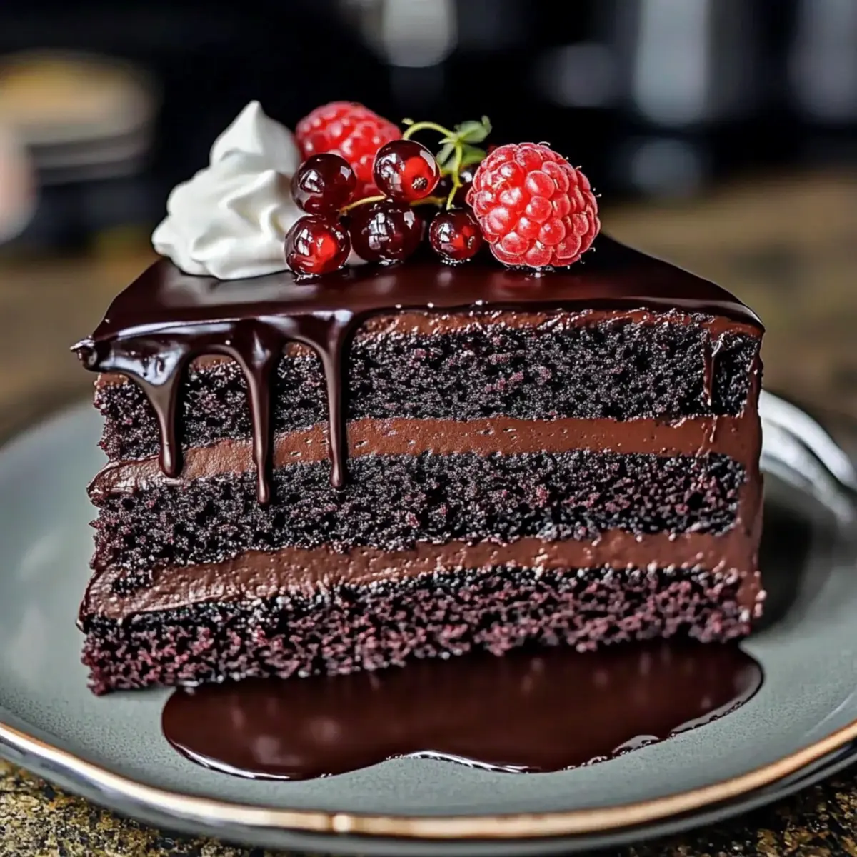 Easy Dark Chocolate Cake: Indulge in Rich Fudgy Flavor