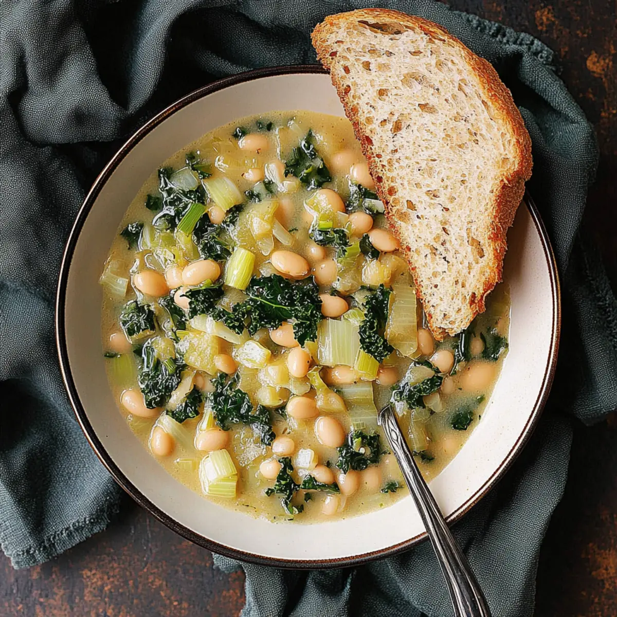 Creamy Brothy Miso Beans & Greens for Cozy Nights