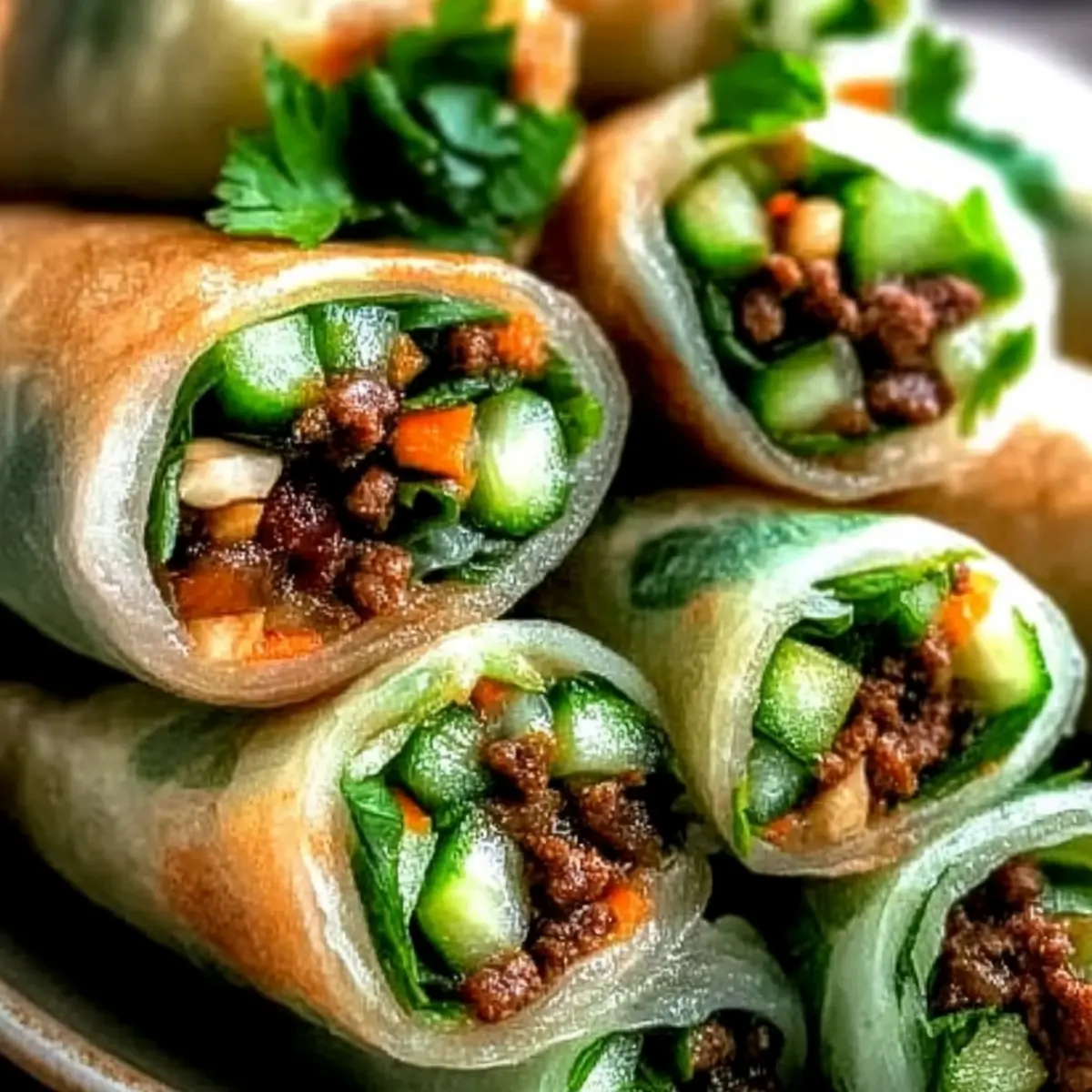 Delicious Thai Basil Beef Rolls Ready in Just 20 Minutes