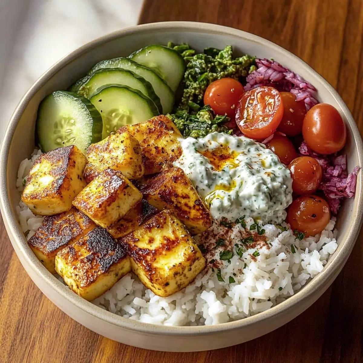 Greek Halloumi Power Bowl: A Flavorful Mediterranean Feast