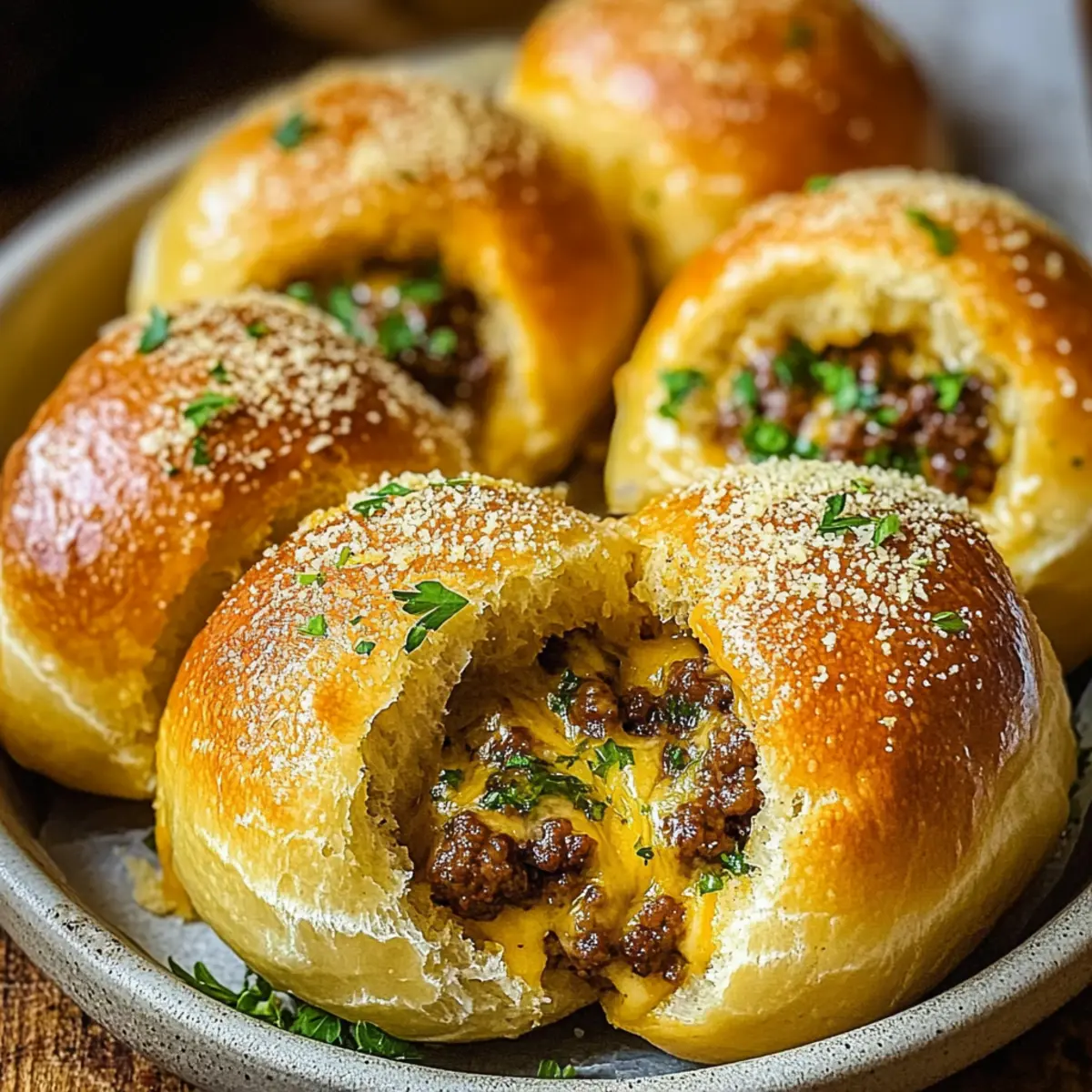 Garlic Parmesan Cheeseburger Bombs for Epic Flavor Fun
