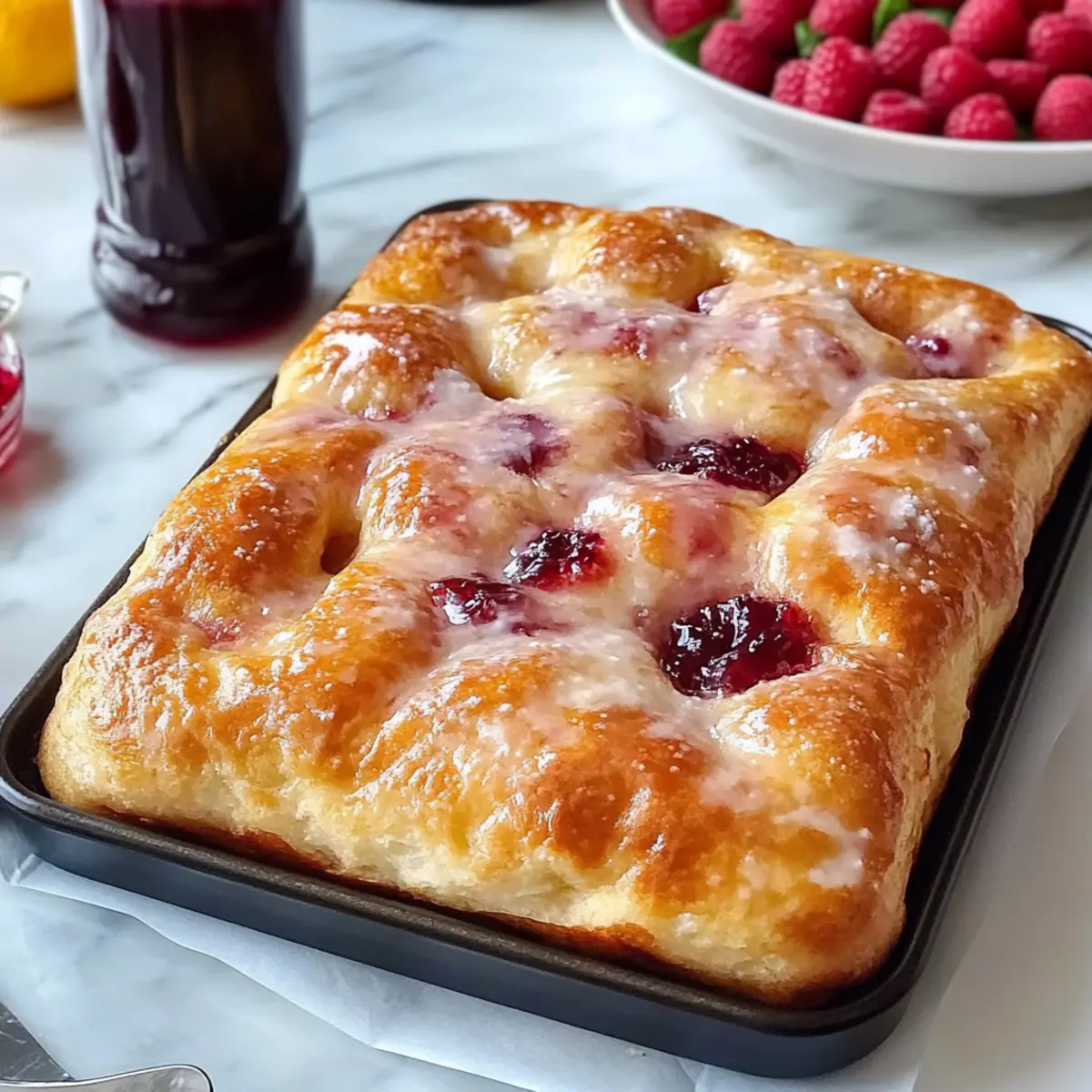 Homemade Jam Donut Focaccia: A Sweet Twist on Brunch!