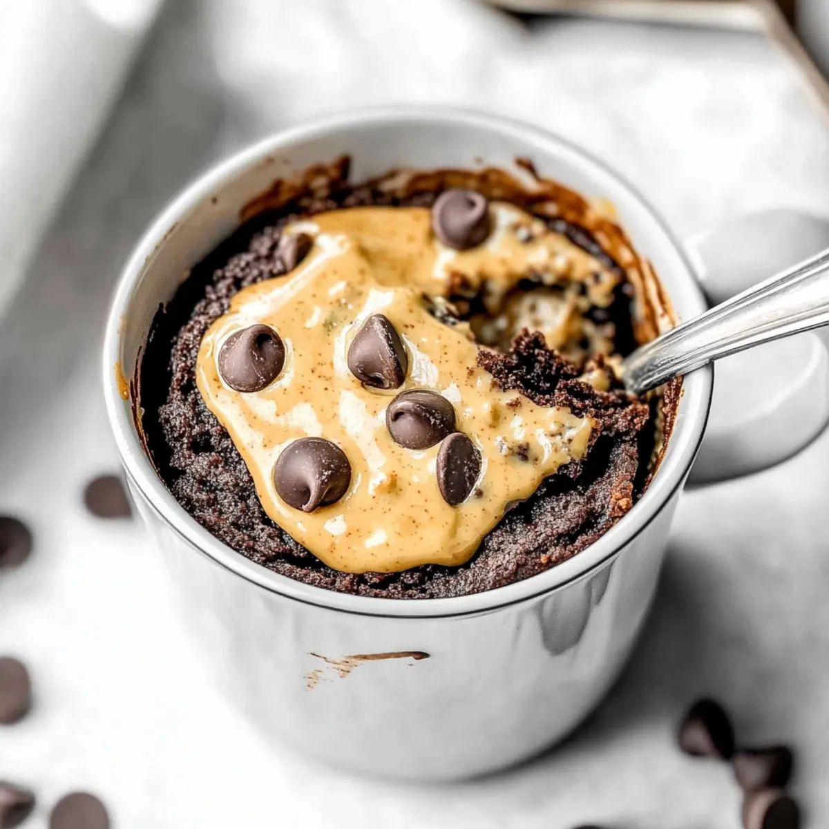 Flourless Peanut Butter Brownie Mug Cake: Guilt-Free Indulgence