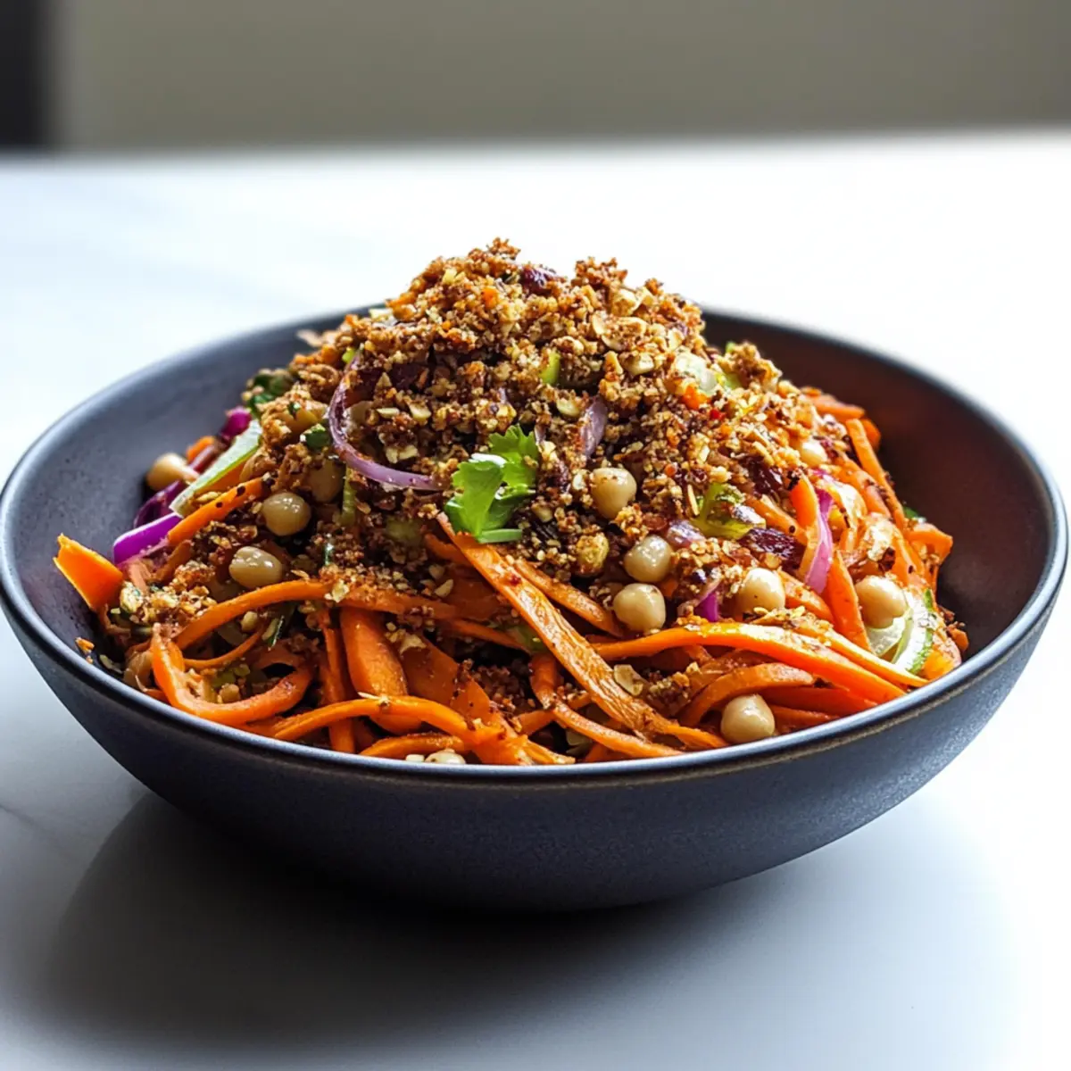 Zesty Carrot Salad with Aleppo Chickpeas for a Fresh Boost