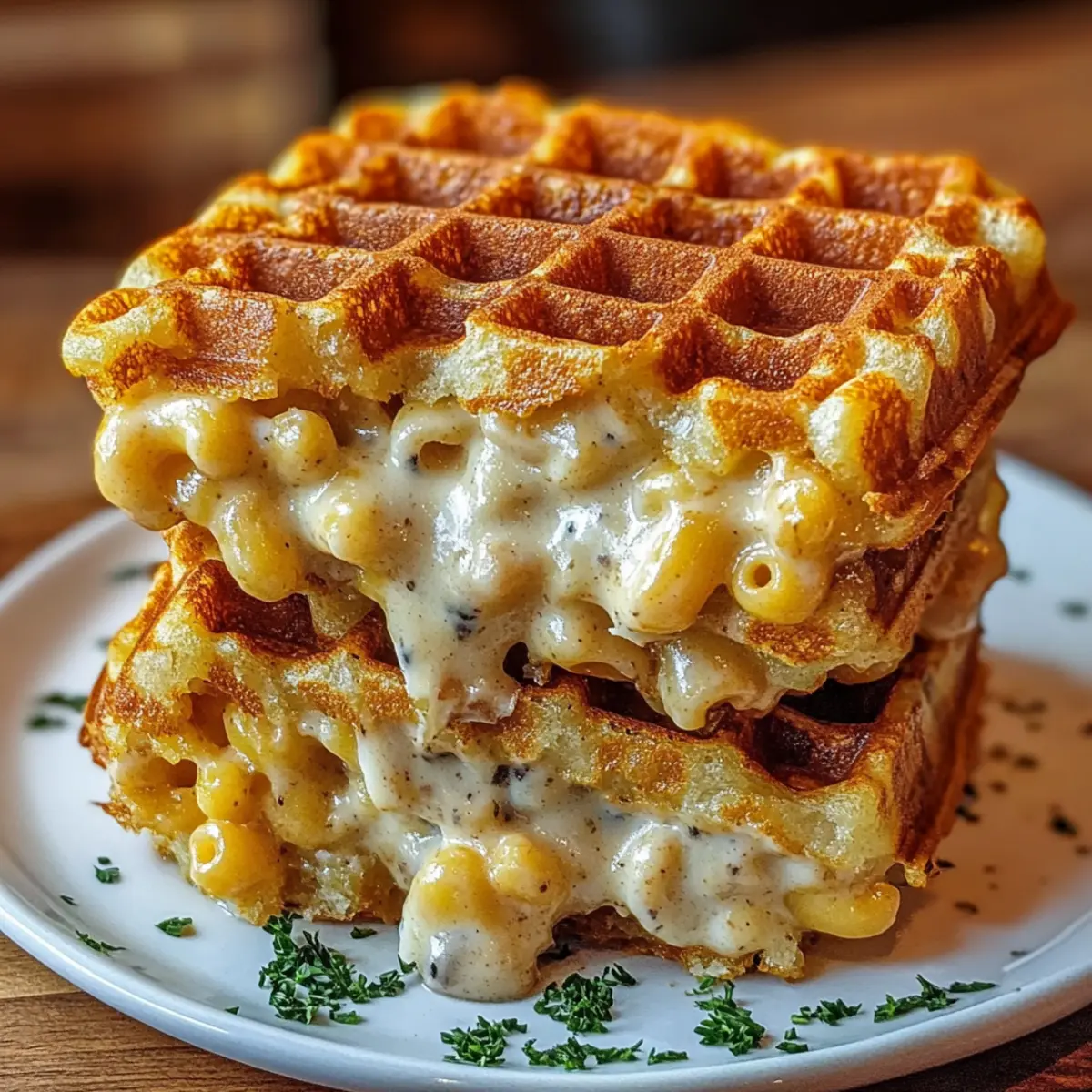 Truffle Mac & Cheese Waffle Sandwich: Pure Comfort Bliss