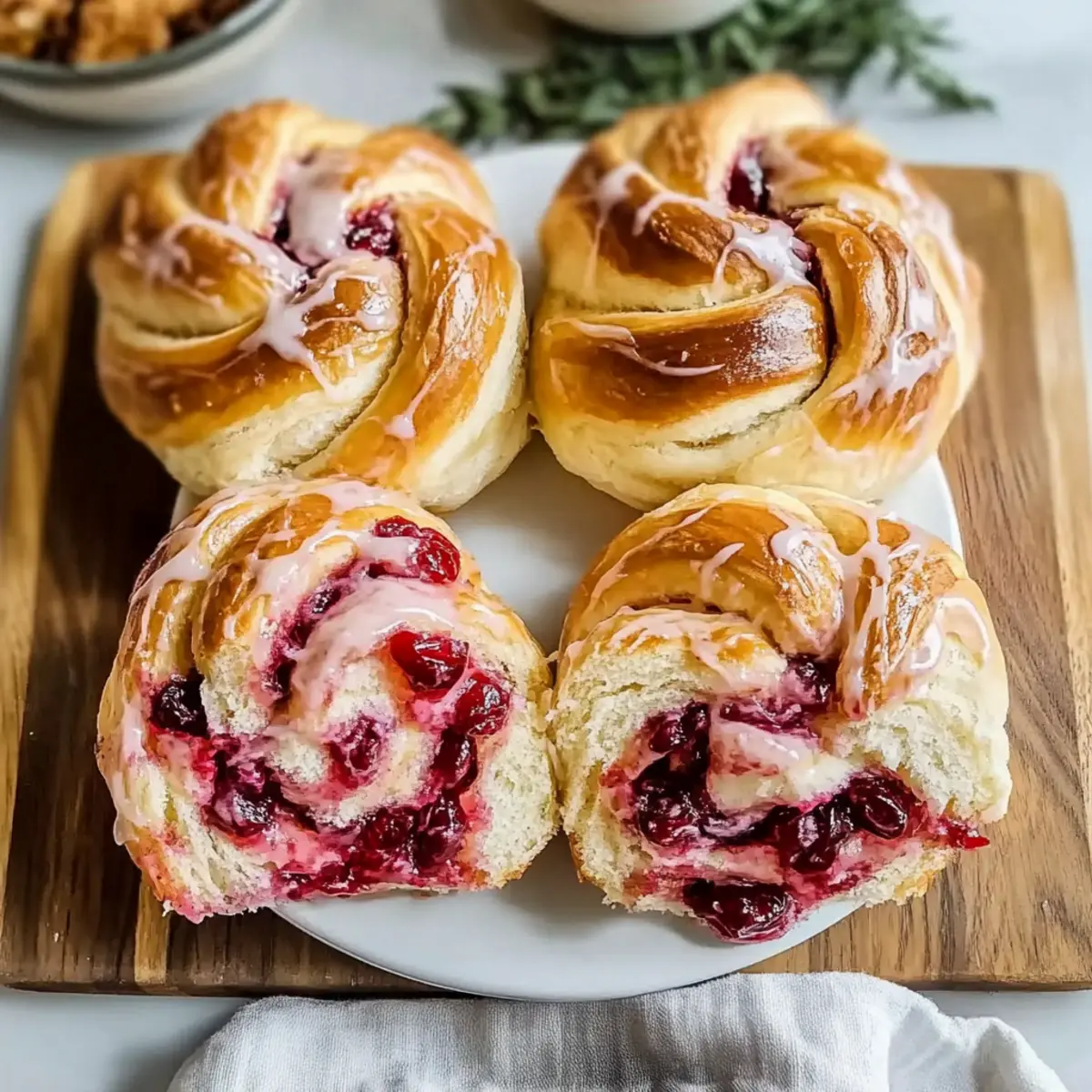Irresistibly Fluffy Orange Cranberry Cinnamon Rolls Recipe
