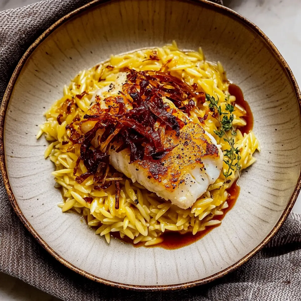 Saffron Cod and Orzo: A Gourmet Delight at Home