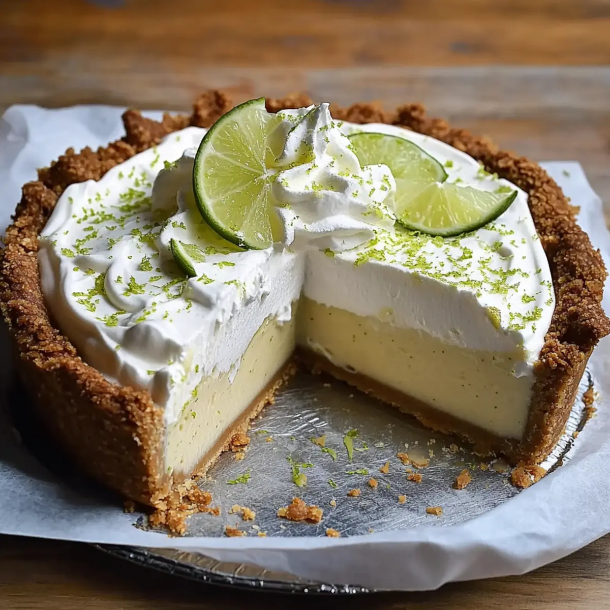 Creamy Key Lime Pie with a Buttery Pecan Crust Delight