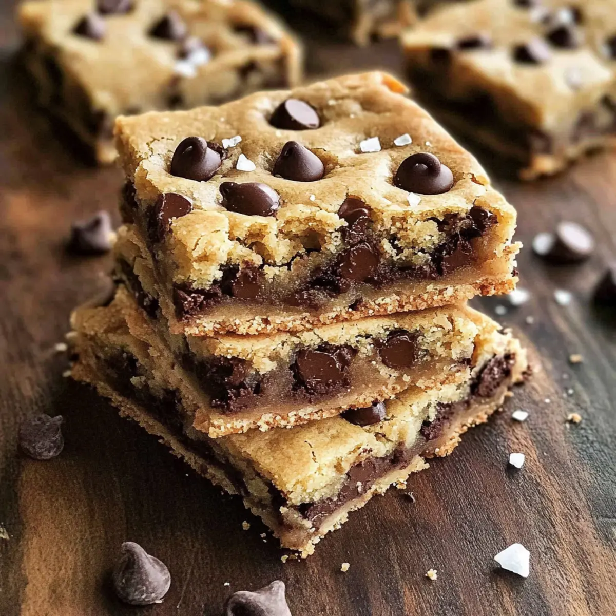 Deliciously Chewy Chocolate Chip Cookie Bars in One Pan