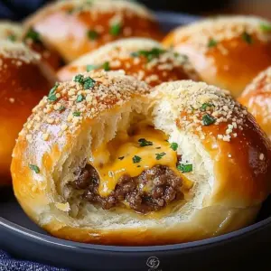 Garlic Parmesan Cheeseburger Bombs