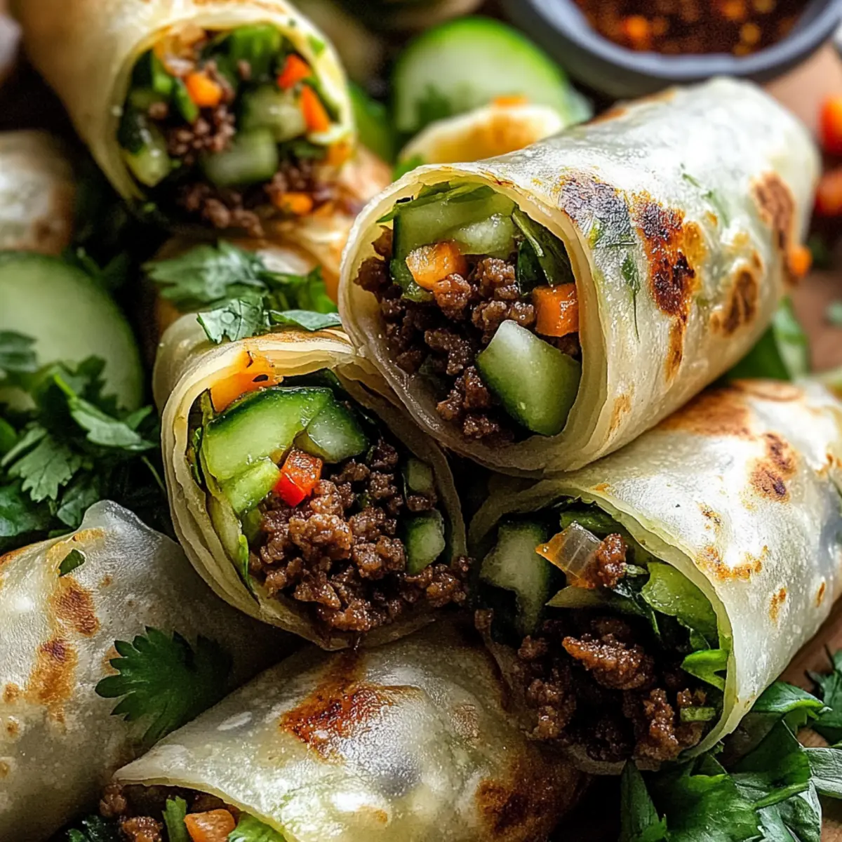 Satisfying Thai Basil Beef Rolls You Can Make in 20 Minutes