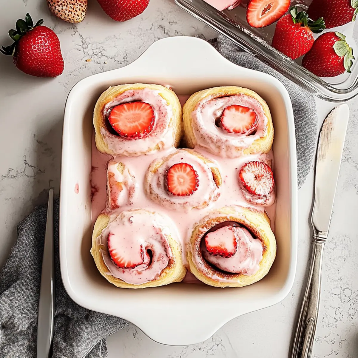 Delicious Strawberry Cinnamon Rolls with Creamy Glaze