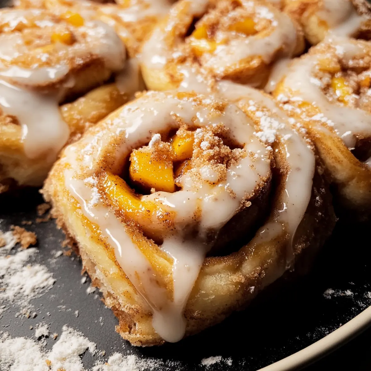 Peach Cobbler Cinnamon Rolls for a Sweet Morning Treat