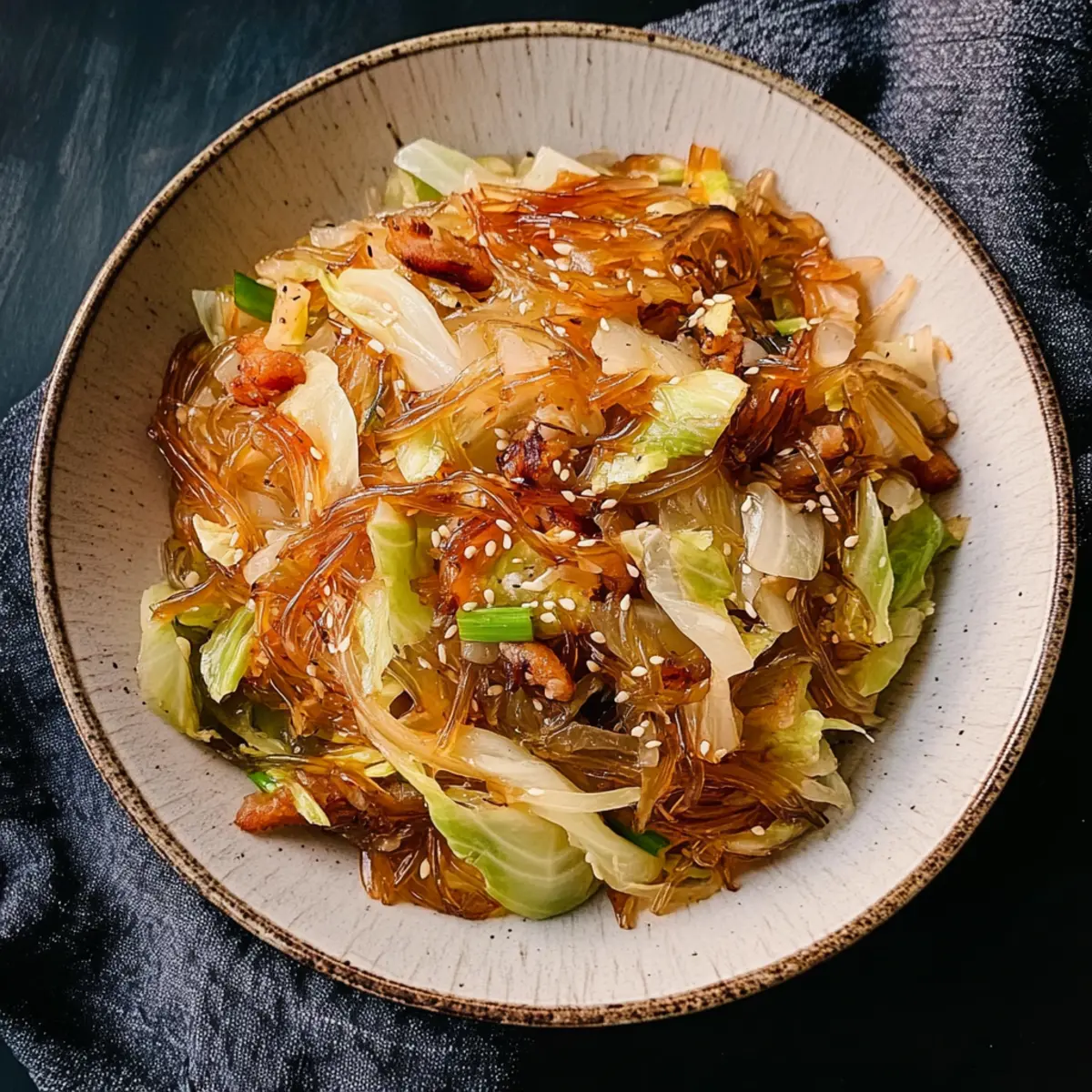 Fried Cabbage with Glass Noodles: Quick & Flavorful Delight