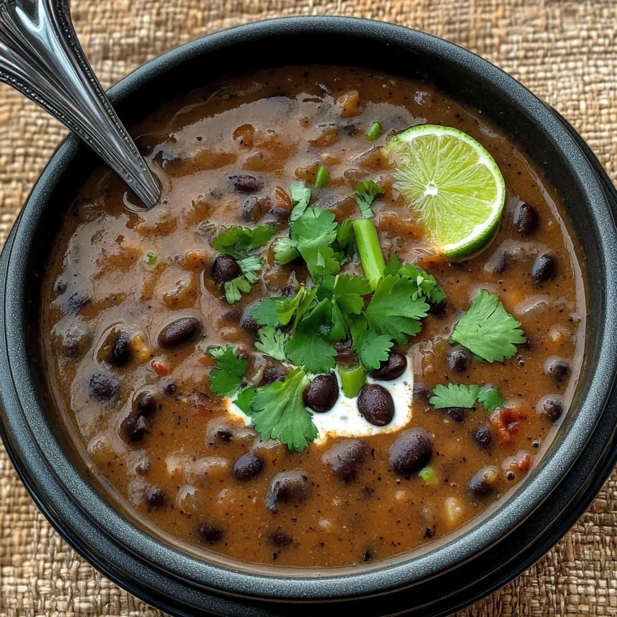 Cozy Up with This Flavorful Black Bean Soup Recipe