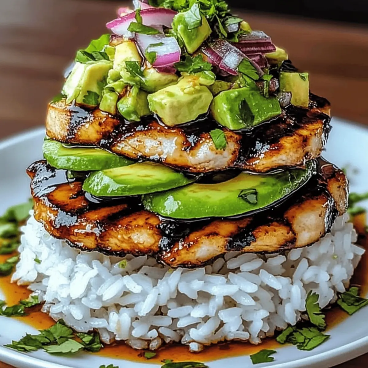 Honey Lime Chicken & Avocado Rice Stack for a Flavorful Dinner