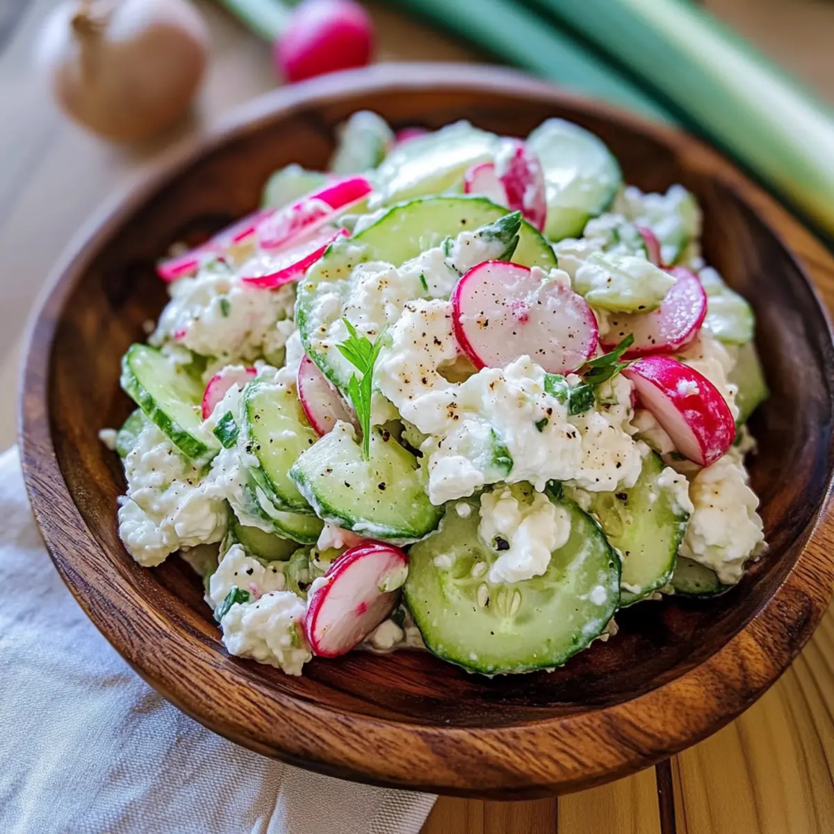 Creamy Cucumber-Radish Salad for a Refreshing Touch