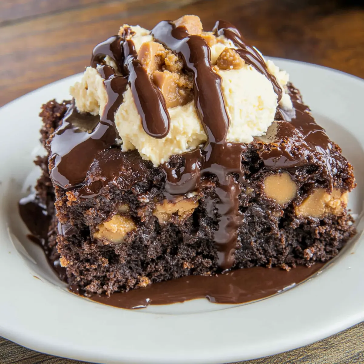 Decadent Peanut Butter Cup Dump Cake in Just 30 Minutes
