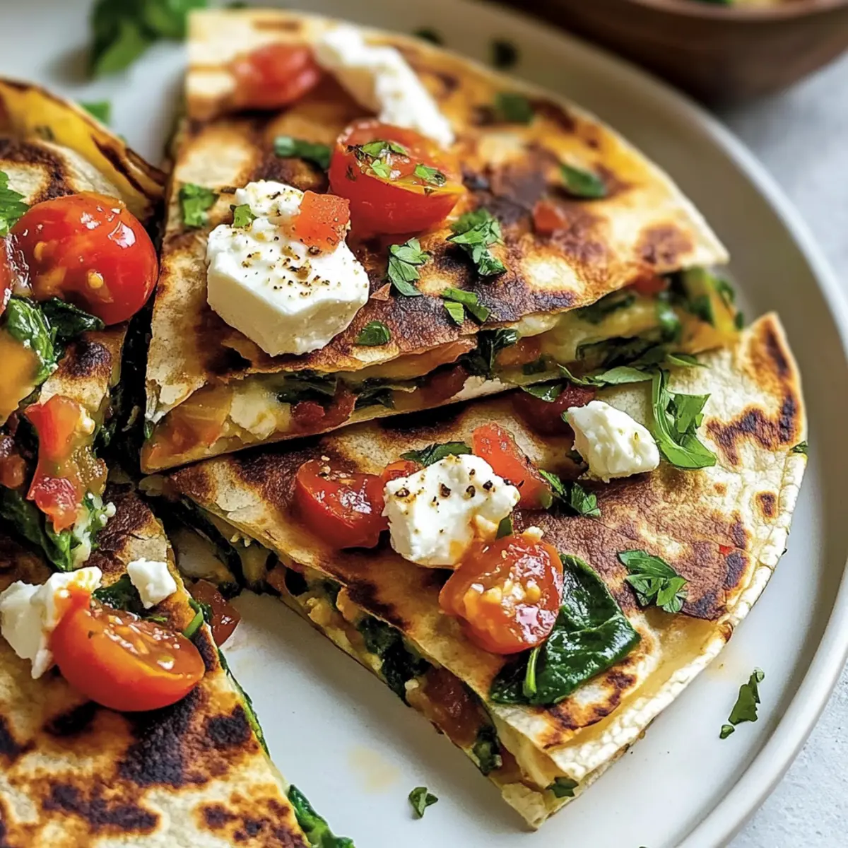 Mediterranean Quesadillas with Spinach: Flavor-Packed Delight