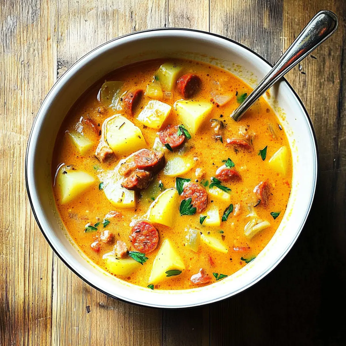 Hearty Spanish Potato Soup with Chorizo for Cozy Nights