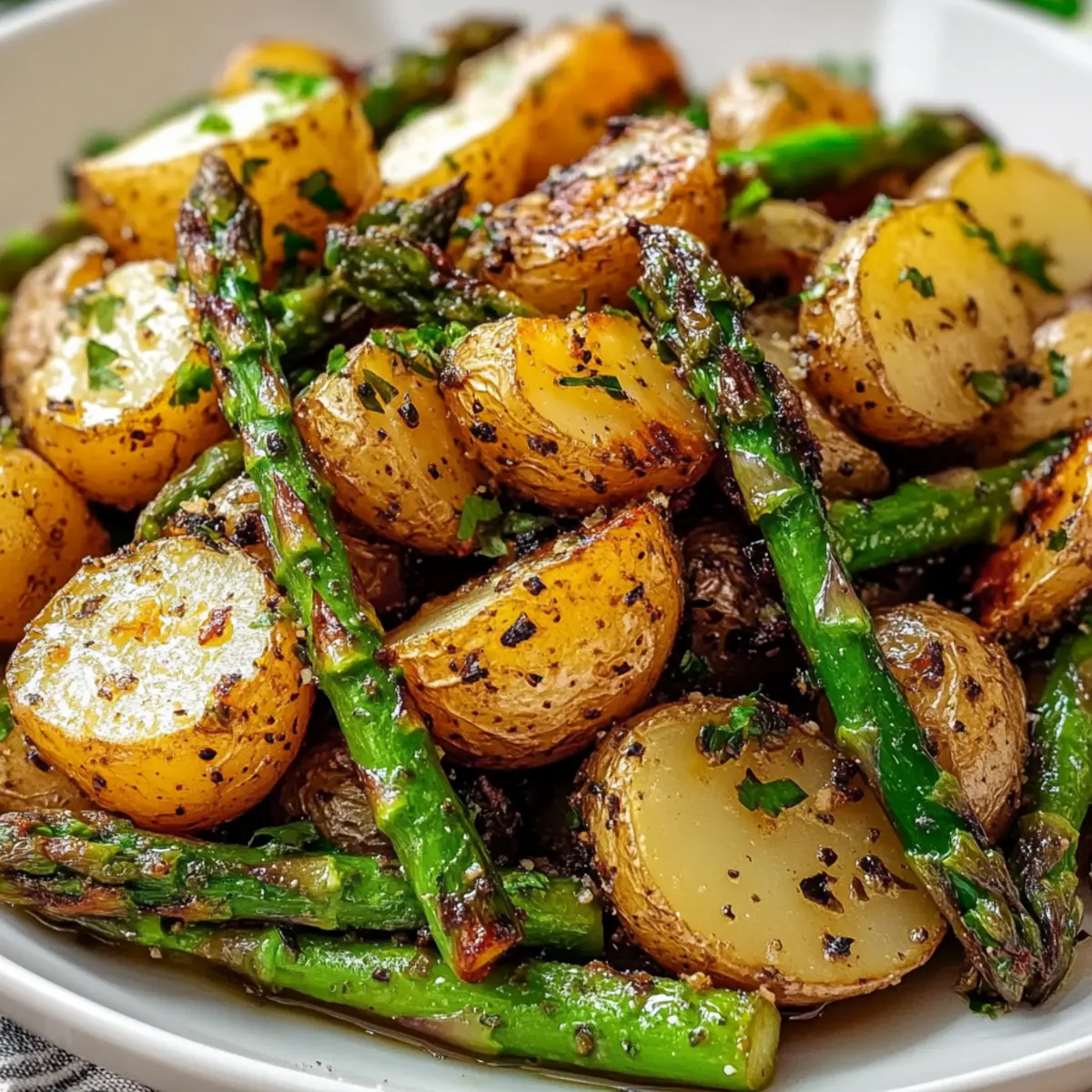 One-Pan Garlic Potatoes & Asparagus for Easy Flavor Bliss