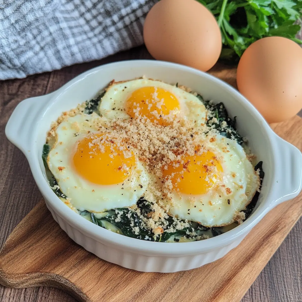 Delicious Baked Eggs Florentine for a Wholesome Brunch