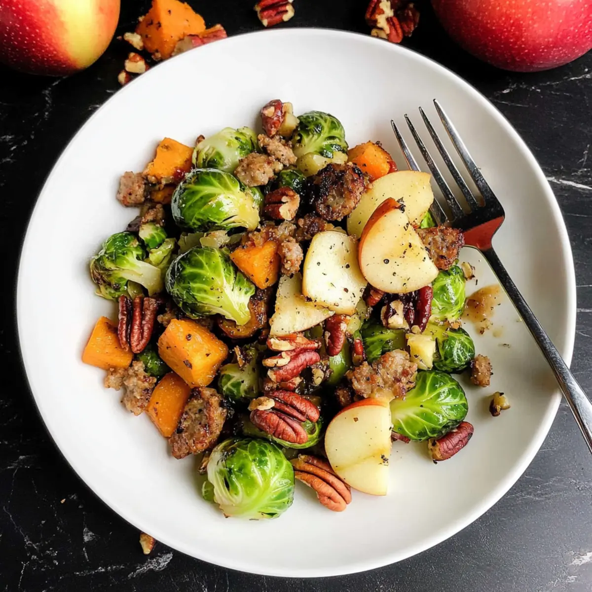 Sautéed Brussels Sprouts with Sausage for a Cozy Dinner Delight