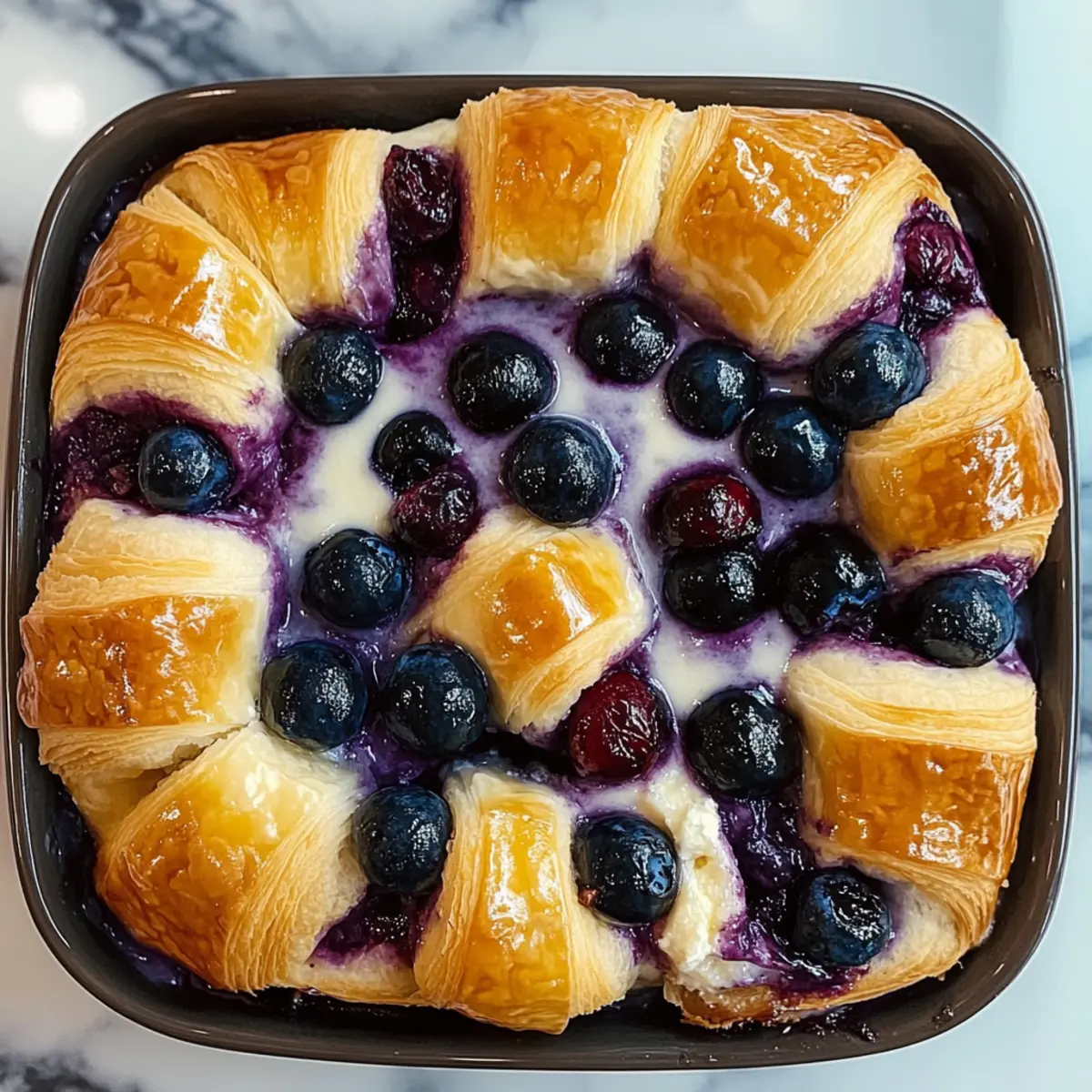 Blueberry Cream Cheese Croissant Casserole to Wow Your Mornings