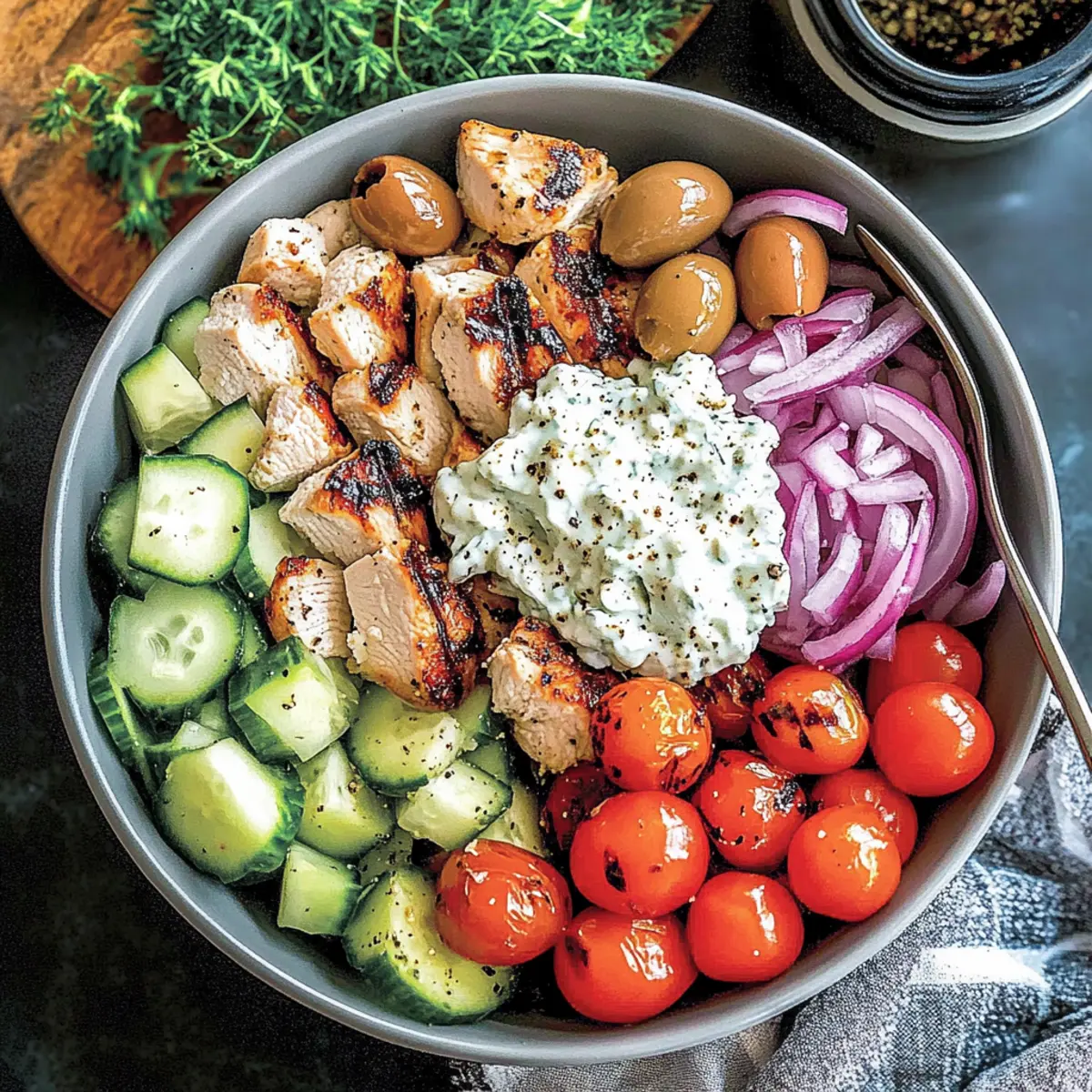 Low-Carb Greek Chicken Bowls for Flavorful Meal Prep