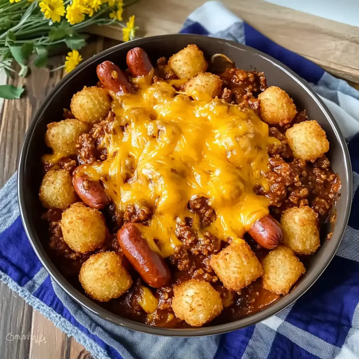 Comforting Crockpot Chili Dog Casserole for Family Fun