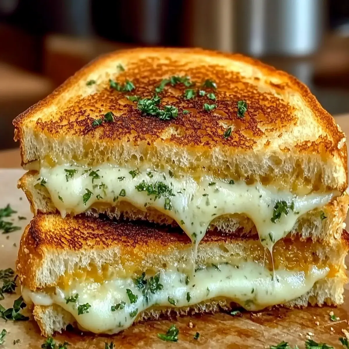 Garlic Bread Grilled Cheese That Melts Hearts and Taste Buds