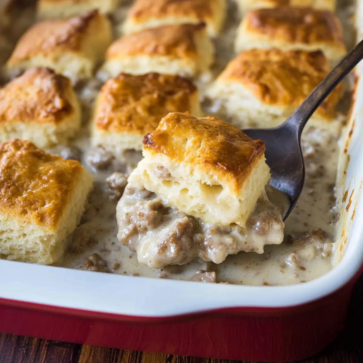 Savory Biscuits and Gravy Casserole for Cozy Mornings
