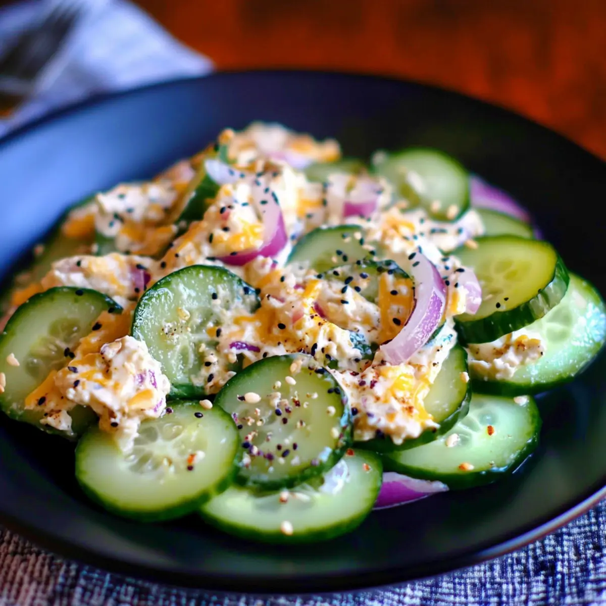 Jalapeno Popper Cucumber Salad: A Zesty Low-Carb Treat