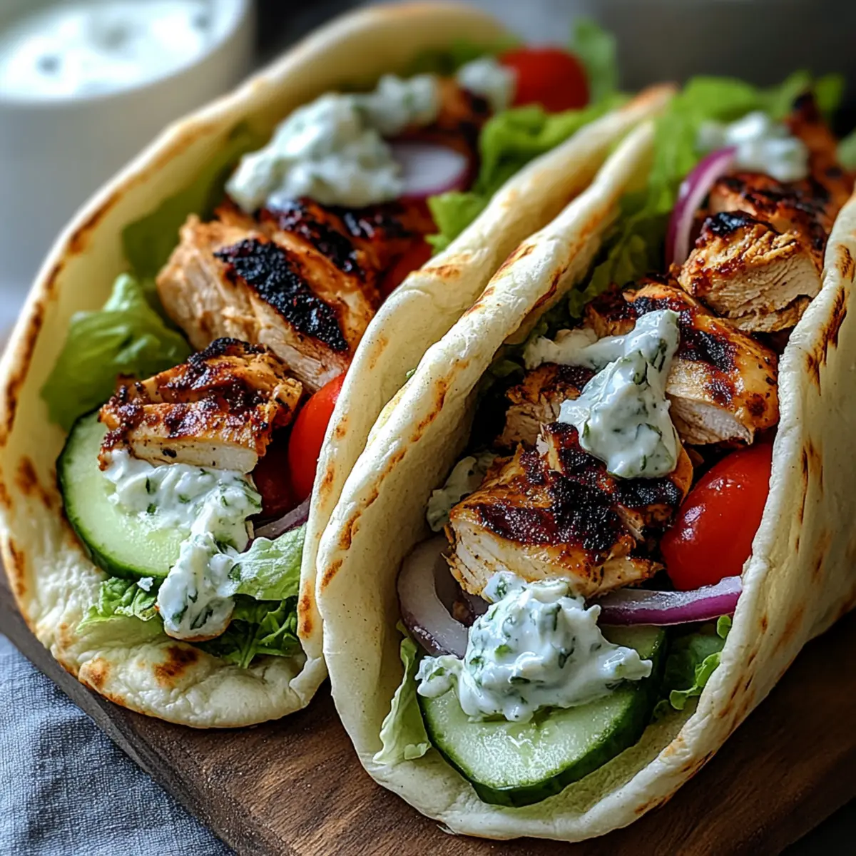 Mediterranean Chicken Gyros with Creamy Feta Bliss