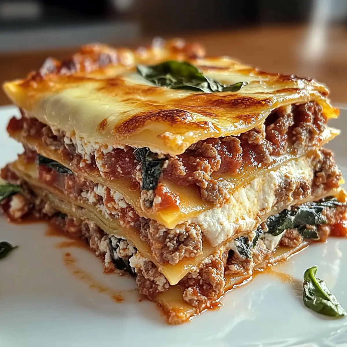 Cheese Beef Lasagna with Spinach: A Cozy Family Favorite
