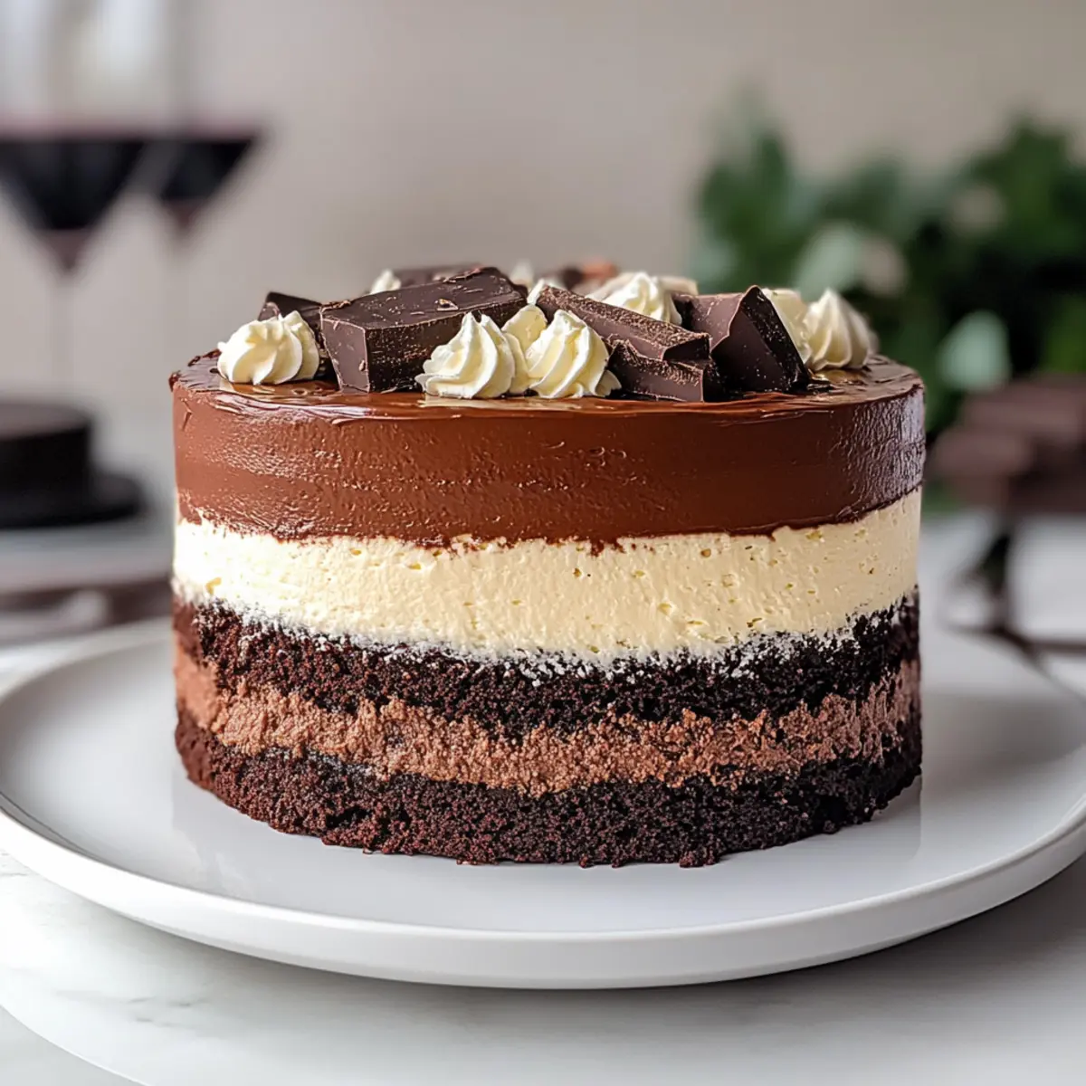 Indulge in Decadence with Triple Chocolate Mousse Cake