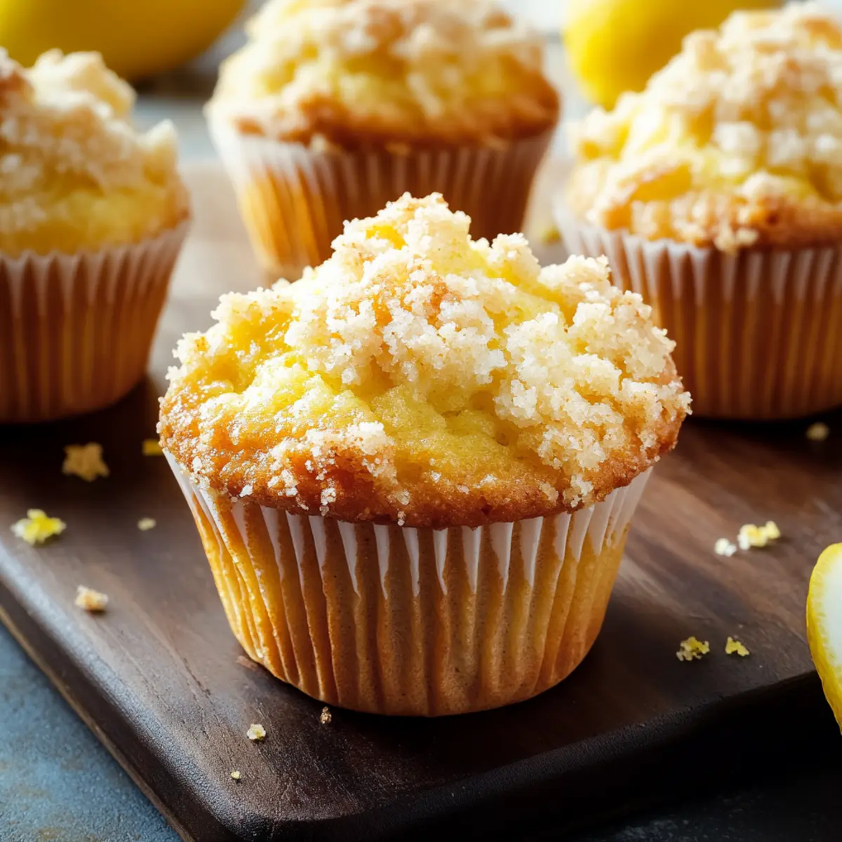 Lemon Crumb Muffins for a Bright and Zesty Morning Treat