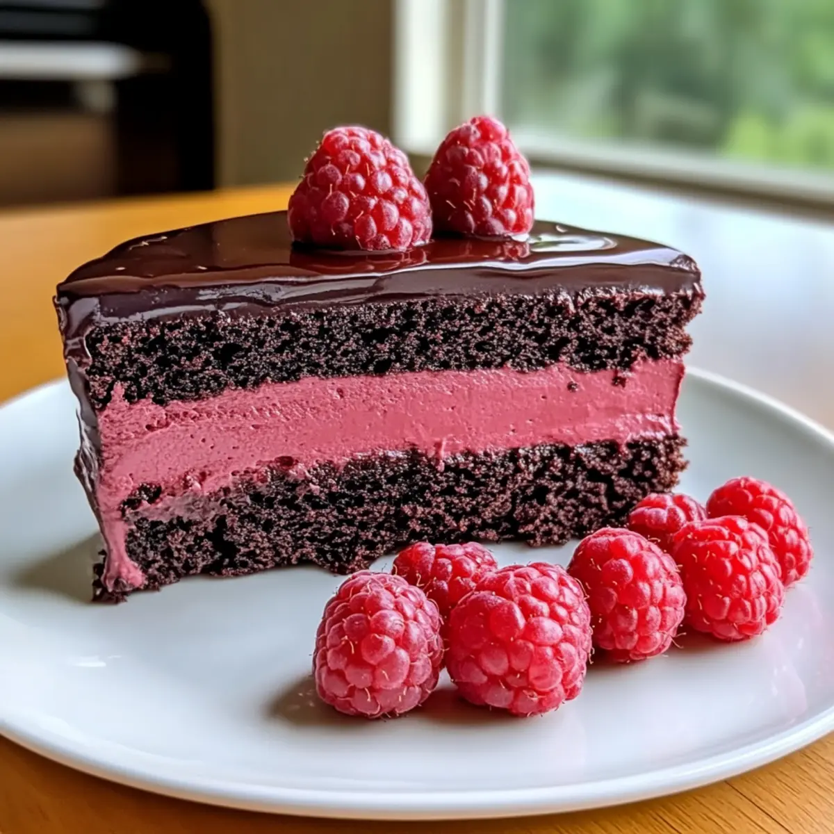 Indulge in Dark Chocolate Raspberry Mousse Cake Bliss