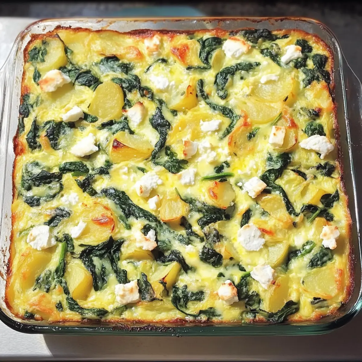 Spinach Feta Breakfast Casserole for a Wholesome Start