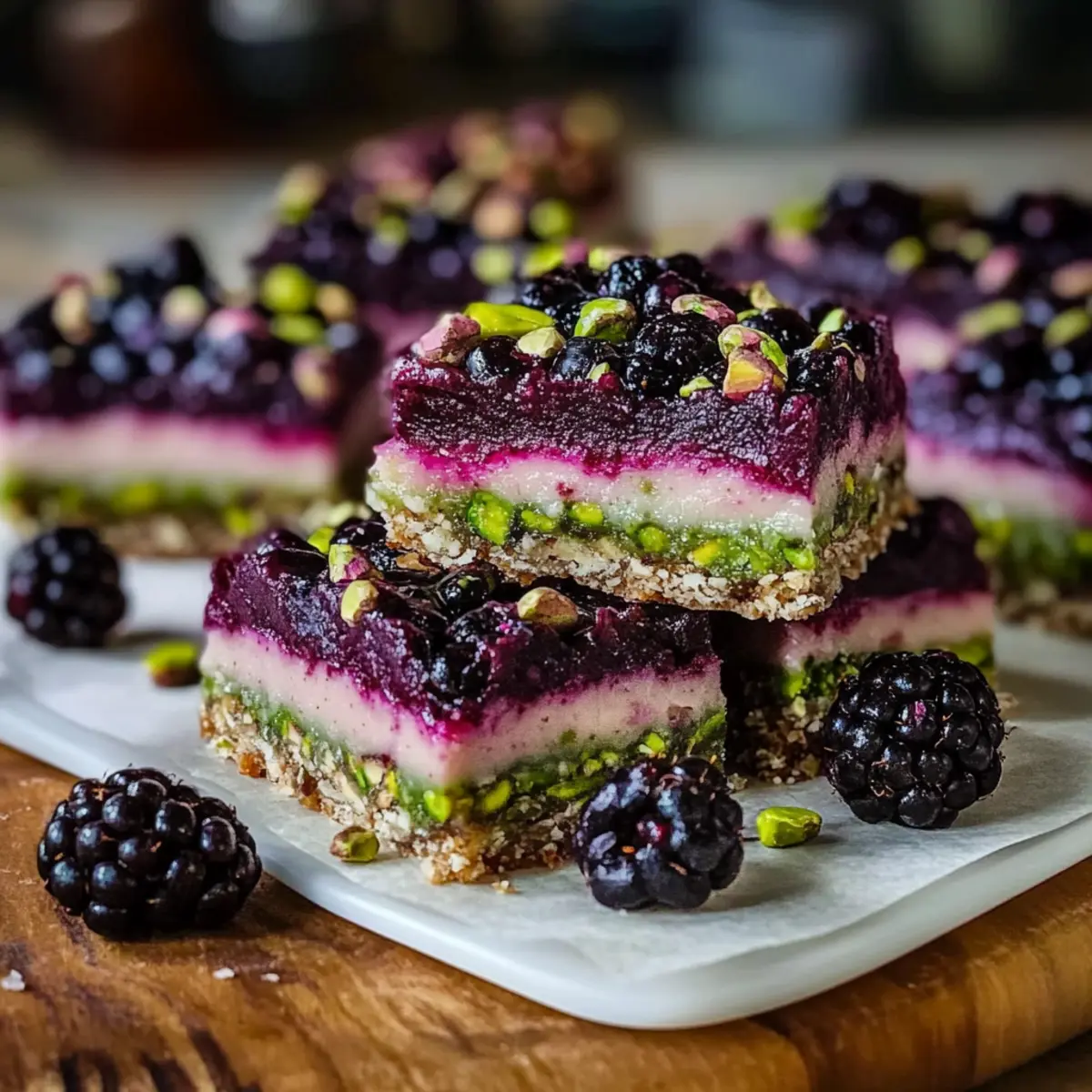 Creamy Blackberry Pistachio Dream Bars for Easy Indulgence