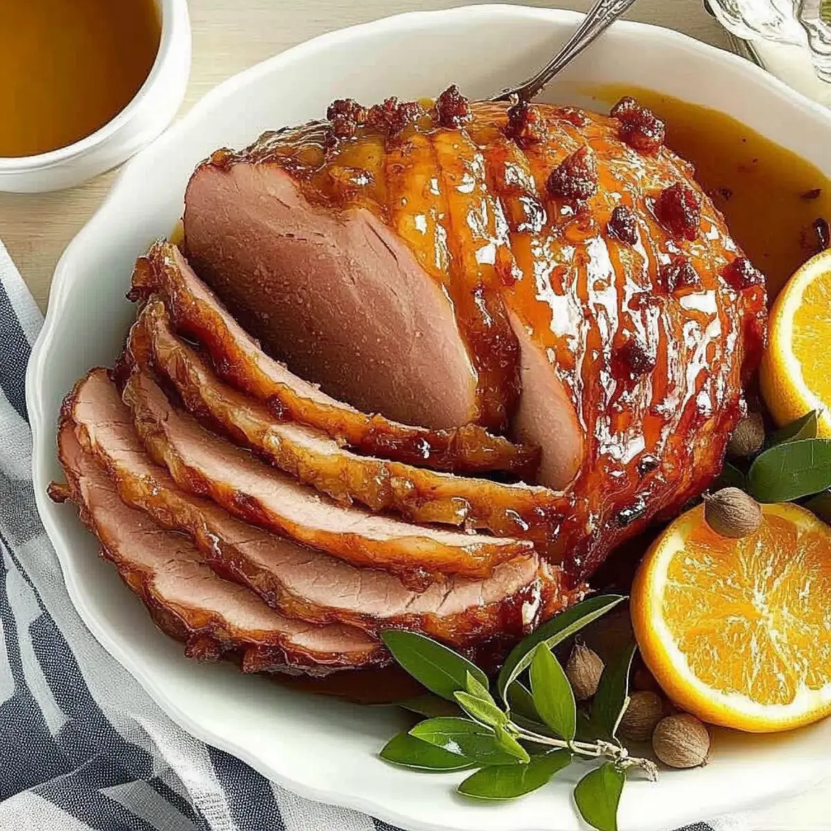Succulent Easter Ham with Brown Sugar-Marmalade Glaze