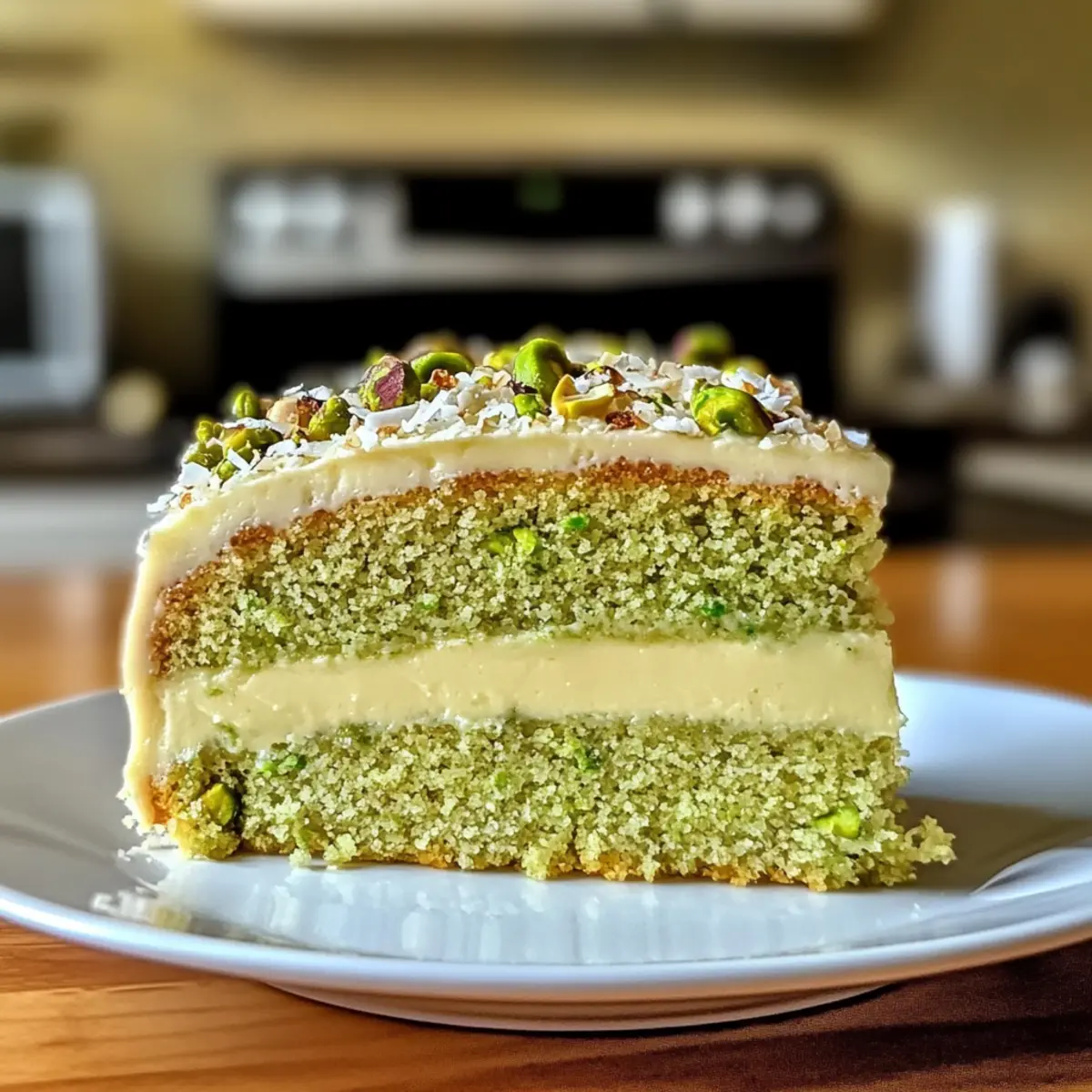 Coconut and Pistachio Pudding Cake: A Tropical Delight