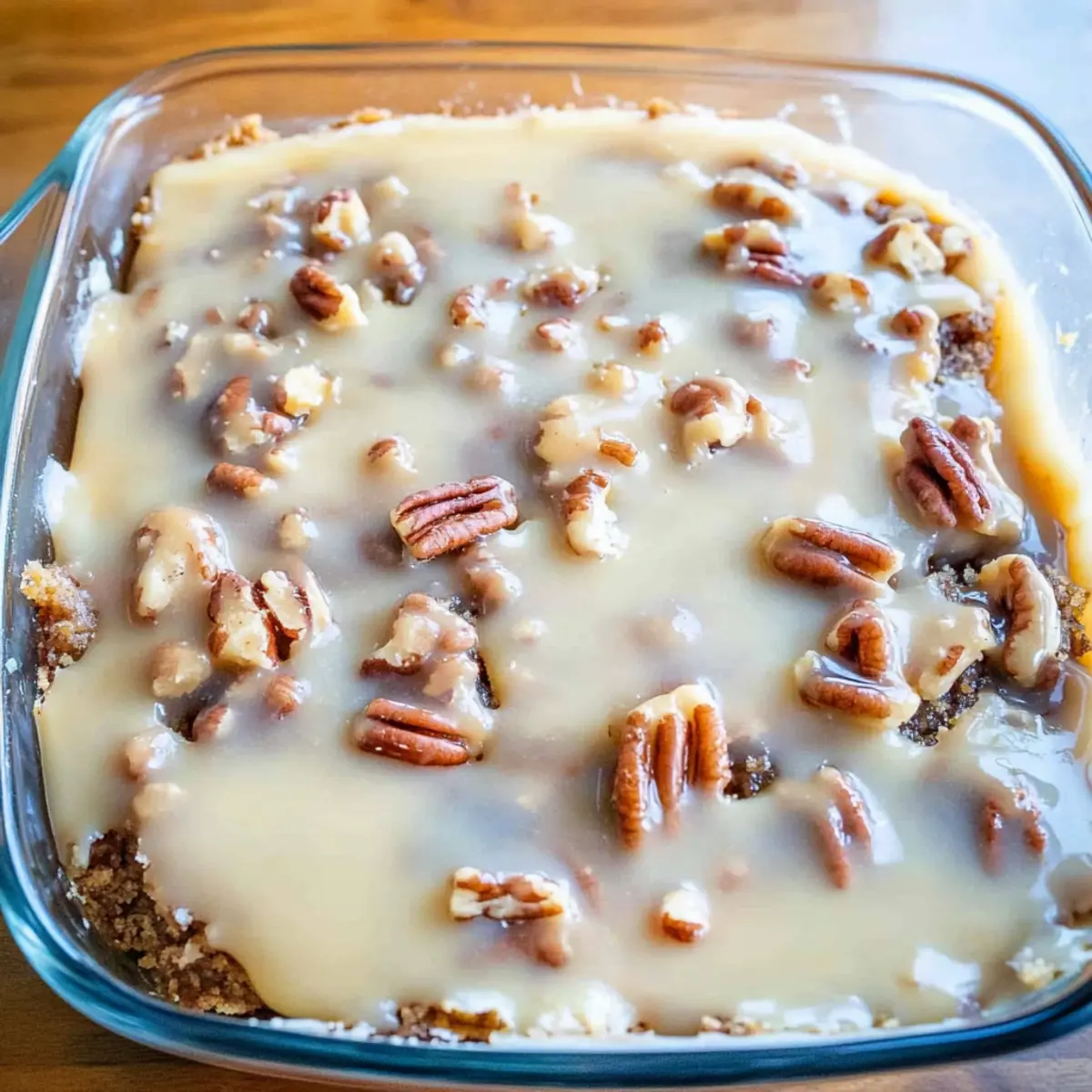Irresistible Butter Pecan Praline Poke Cake to Savor