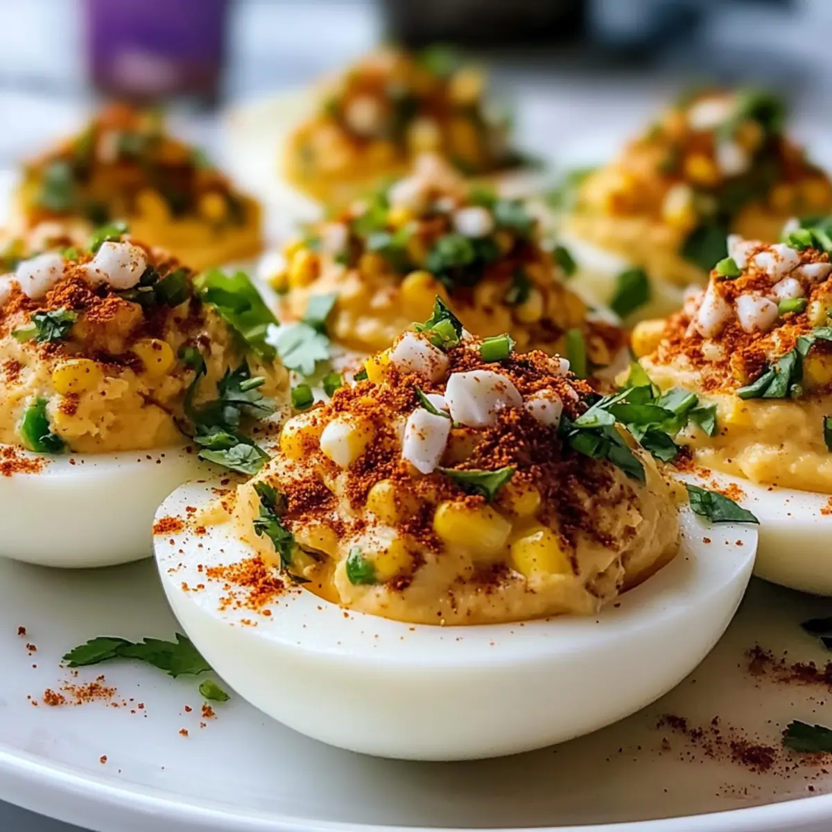 Spicy Elote Deviled Eggs That’ll Wow Your Guests!