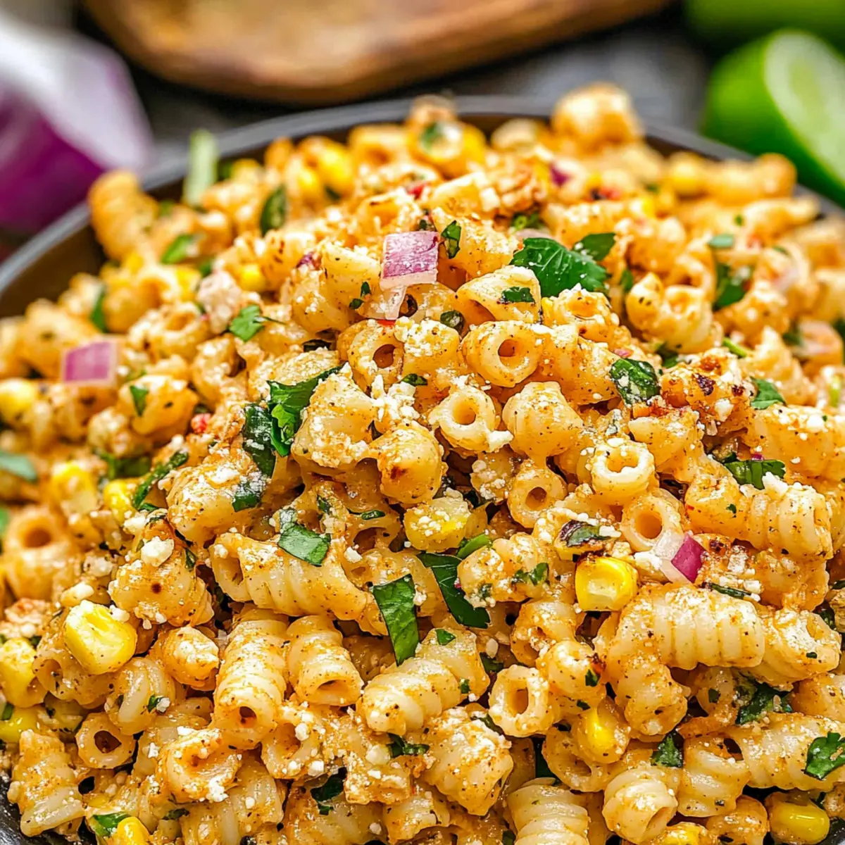 Creamy Easy Elote Pasta Salad for Zesty Summer Fun