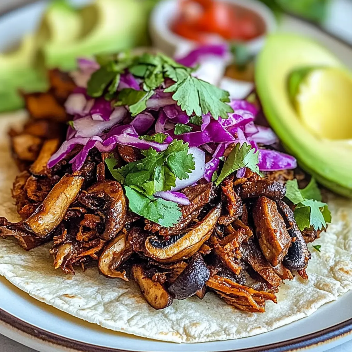 Vegan Carnitas with Mushrooms: Crispy, Flavorful Delight