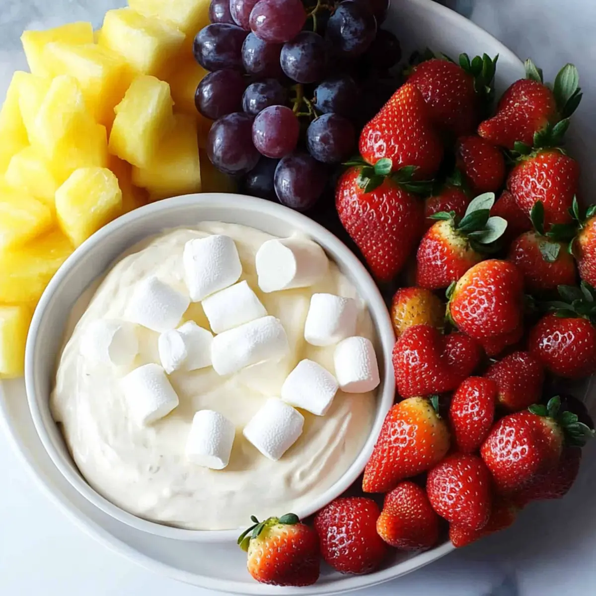 Creamy Cheese Marshmallow Fruit Dip Perfect for Summer Snacks