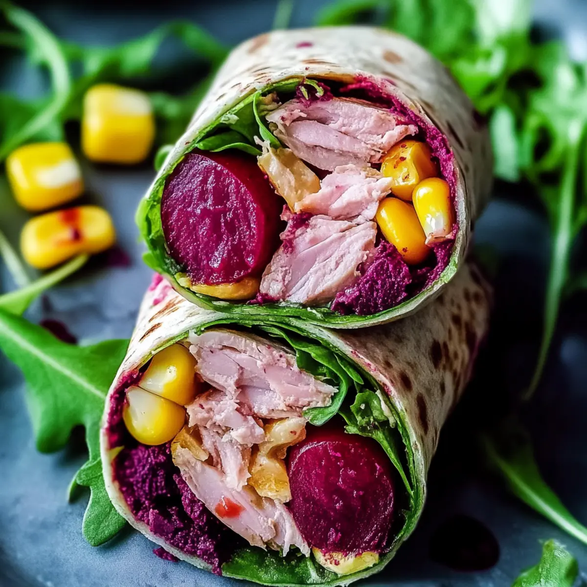 Tuna Beetroot Tortilla Wraps: A Colorful Healthy Delight