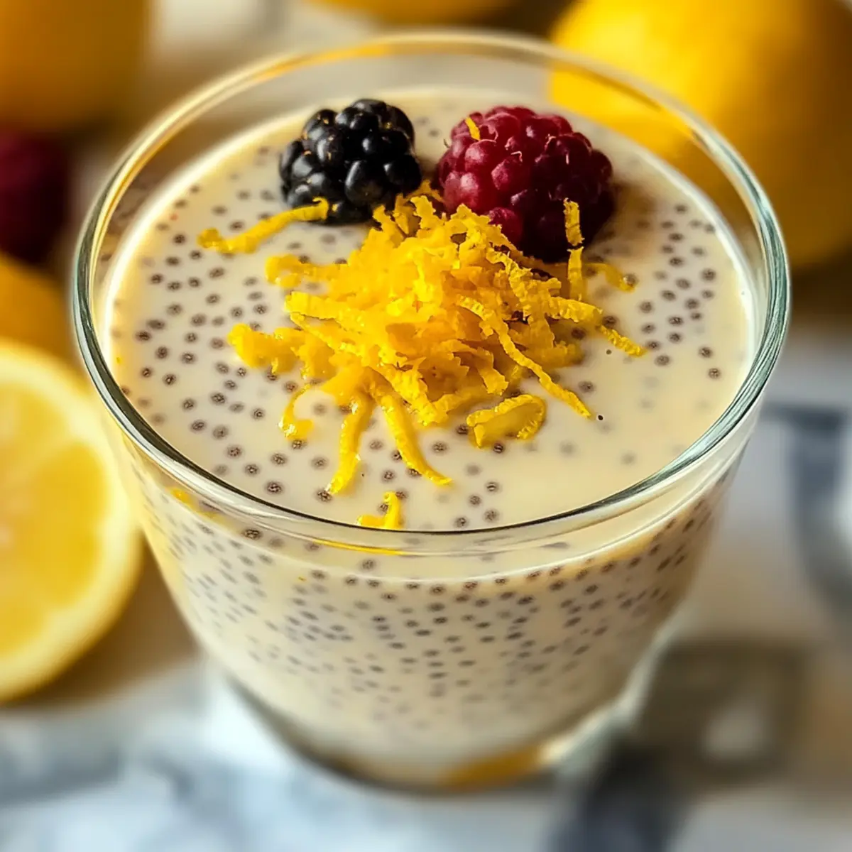 Creamy Lemon Cream Chia Pudding for a Refreshing Treat