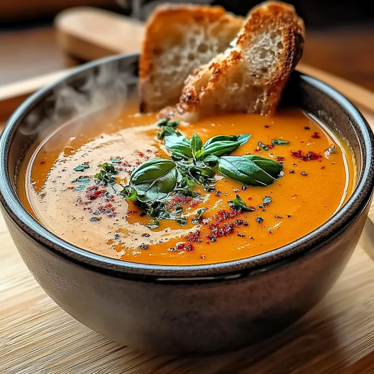 Savor Fire Roasted Tomato Soup: Cozy Comfort in a Bowl